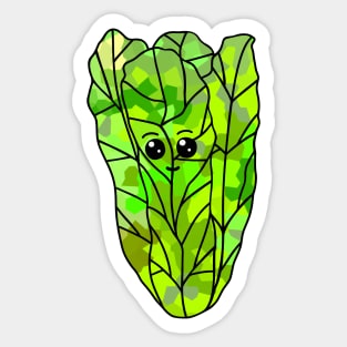 Kawaii Romaine Lettuce - Funny Food Art Sticker